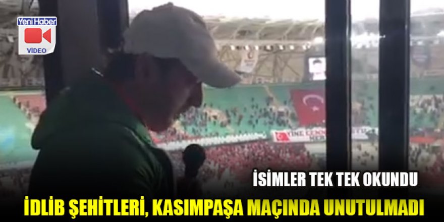 İdlib şehitleri, Konyaspor-Kasımpaşa maçında unutulmadı