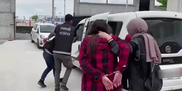 Konya'da kendilerine sevgili süsü veren uyuşturucu satıcıları polisten kaçamadı