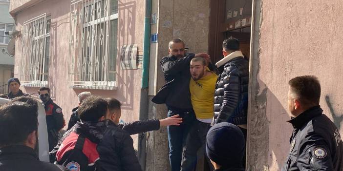 Konya'da firari polisten kaçmak isterken havalandırma boşluğunda sıkıştı