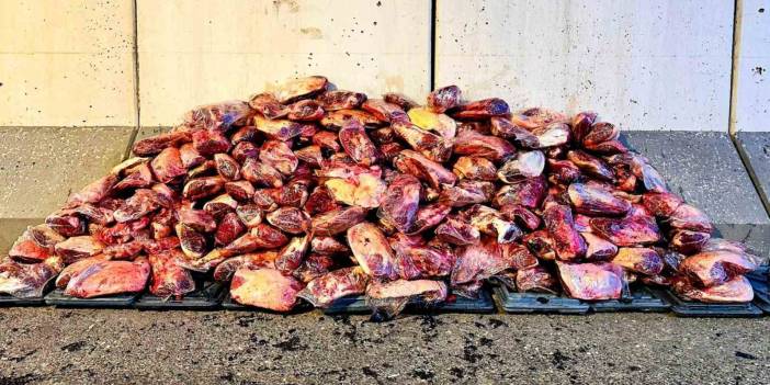 Piyasa değeri 1 milyon 360 bin TL! 1 ton 700 kilogram mühürsüz et ele geçirild