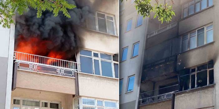Konya'da apartmanda yangın paniği 5 kişi dumandan etkilendi