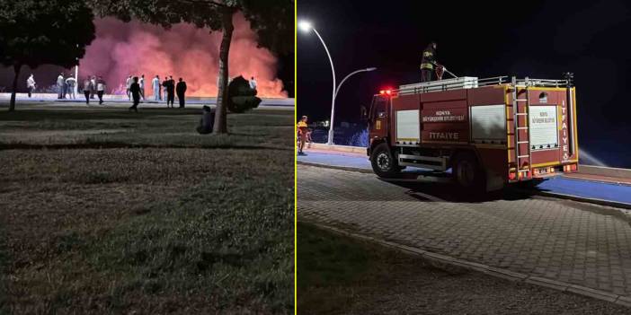 Beyşehir Gölü kenarında korkutan yangın