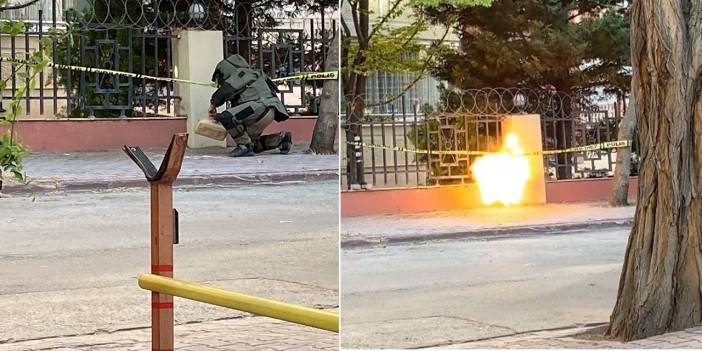 Konya’da sokakta unutulan çanta paniğe neden oldu, fünye ile patlatıldı