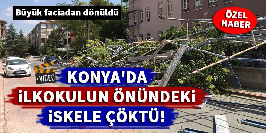 Konya'da İskele çöktü! Büyük faciadan dönüldü